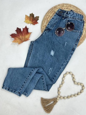 شلوار جین مام استایل زنانه کد 70296