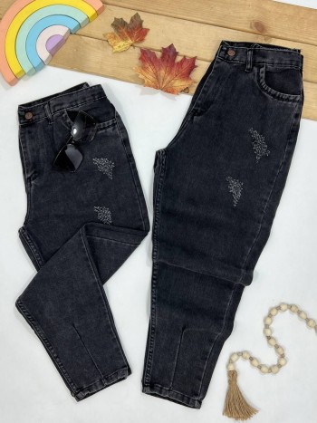 شلوار جین مام استایل زنانه کد 70258