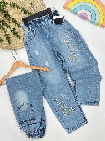 شلوار جین  گندم بچگانه کد 70352