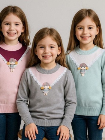 بلوز بافت طرح دختر کد:20402