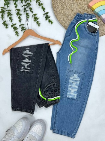 شلوار جین پرهام بچگانه کد 70353