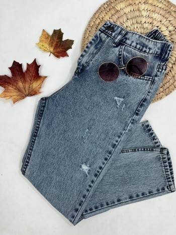 شلوار جین مام استایل زنانه کد 70295