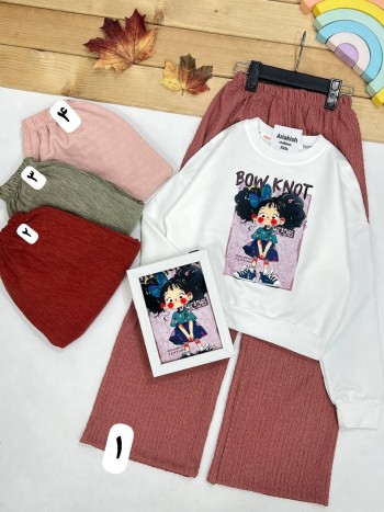 ست کراپ و شلوار کد 20368