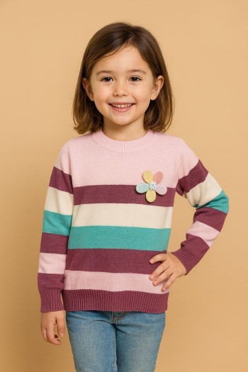 بلوز دختر طرح گل کد :20403