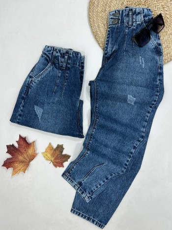 شلوار جین مام استایل زنانه کد 70306