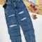 شلوار جین مام استایل زنانه کد 70339