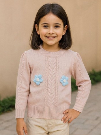 بلوز دخترانه بافت دوگل کد:20415