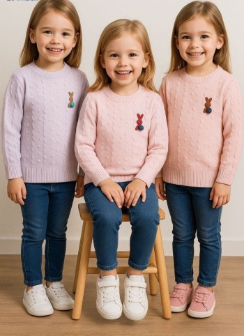 بلوز دخترانه طرح خرگوش کد:20408