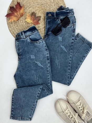 شلوار جین مام فیت زنانه کد 70240