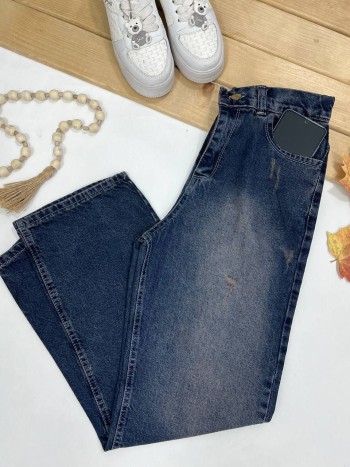 شلوار جین نیم بگ زنانه کد 70506