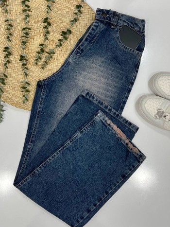 شلوار جین نیم بگ زنانه کد 70486