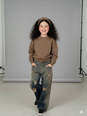 شلوار بگ بچگانه کد 70480