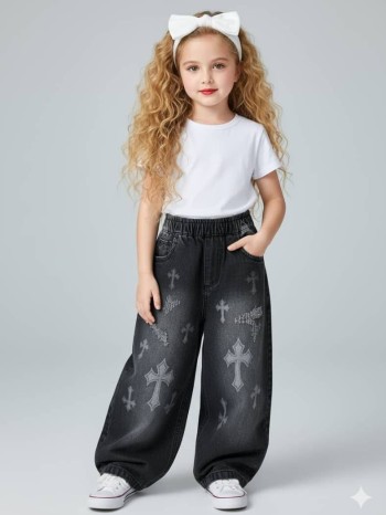 شلوار بگ طرحدار کد 70439