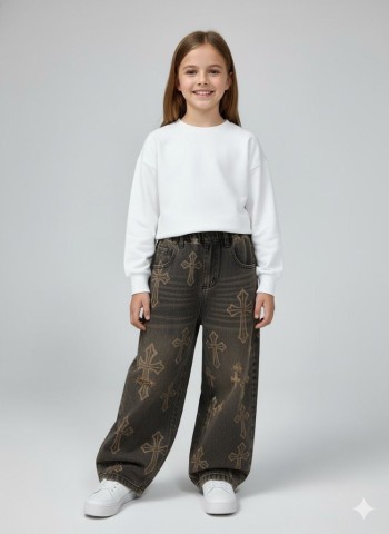 شلوار بگ طرحدار کد 70440