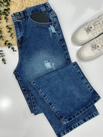 شلوار جین نیم بگ زنانه کد 70490