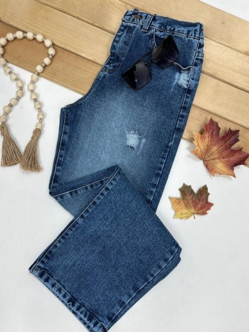 شلوار جین نیم بگ زنانه کد 70502