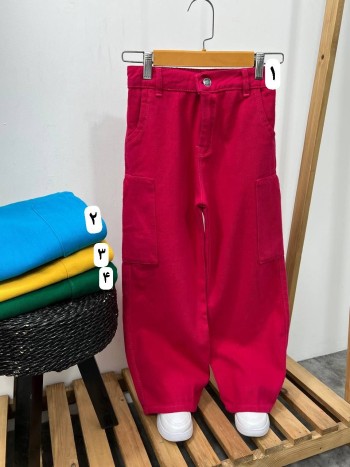 شلوار کتان بگ بچگانه کد 70425