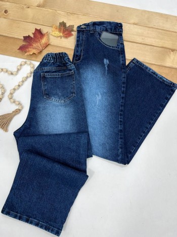 شلوار جین نیم بگ زنانه کد 70496