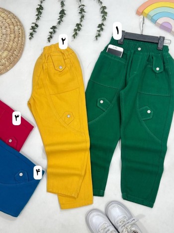 شلوار کتان مام استایل بچگانه کد 70427