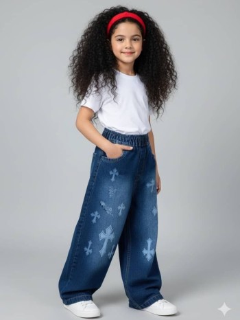 شلوار بگ جین بچگانه کد 70457