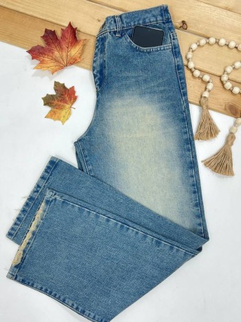 شلوار جین نیم بگ زنانه کد 70499