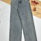 شلوار جین نیم بگ زنانه کد 70504