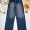 شلوار جین نیم بگ زنانه کد 70506