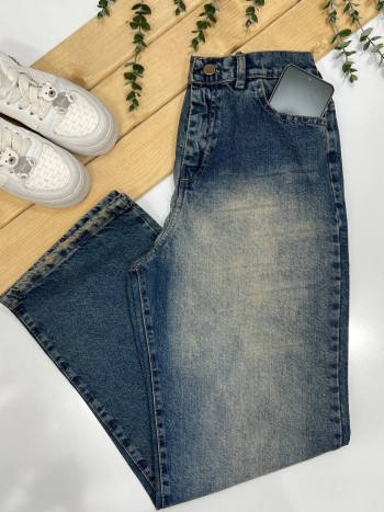 شلوار جین نیم بگ زنانه کد 70487