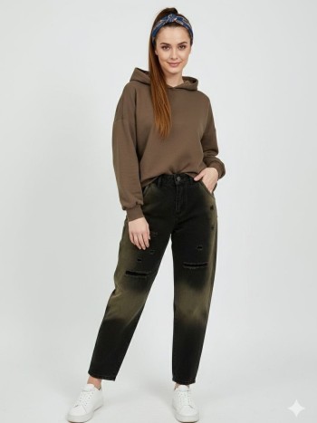 شلوار  جین مام استایل زنانه کد 70522