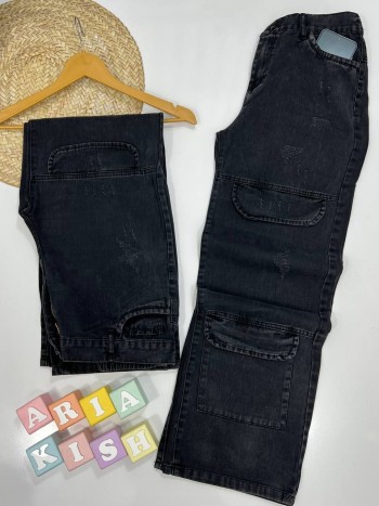 شلوار جین کارگو زنانه کد 70552