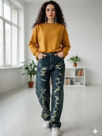 شلوار  جین بگ زنانه کد 70533