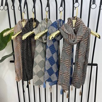 شال پلیسه طرحدار کد 4294