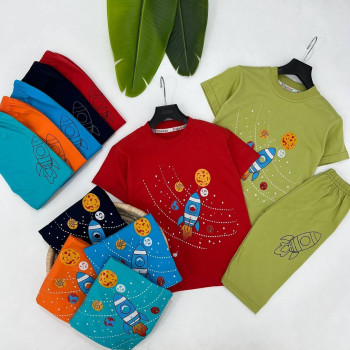 ست تیشرت و شلوارک کد 1077