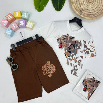 ست تیشرت و شلوارک ببر کد:1091