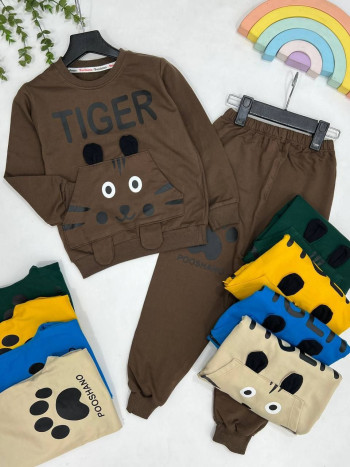 ست  بلوز و شلوار جیب کانگورویی کد:10125